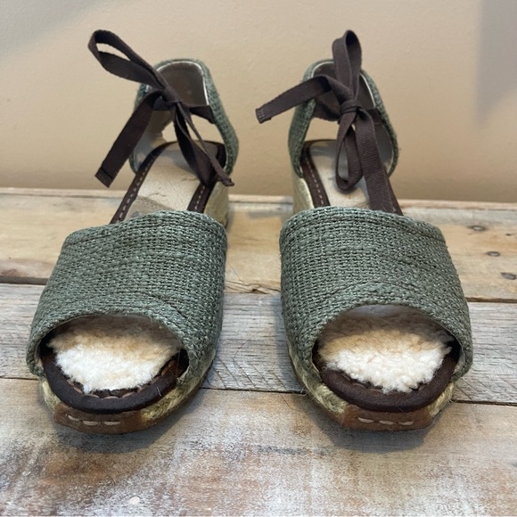 UGG Green and Brown Espadrille Wedges - Picture 4 of 13